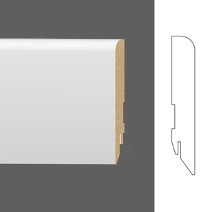PURE Fehér MDFszegélyléc - 2,4m 96x16mm