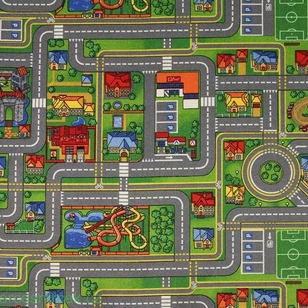 Playcity 97 autópályás gyerek padlószőnyeg 4 méter széles
