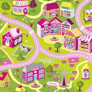SWEET TOWN GYEREK PADLÓSZŐNYEG 4 MÉTER SZÉLES