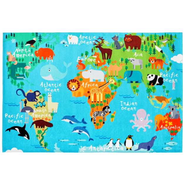 Torino kids 233 world map szőnyeg 120*170 cm